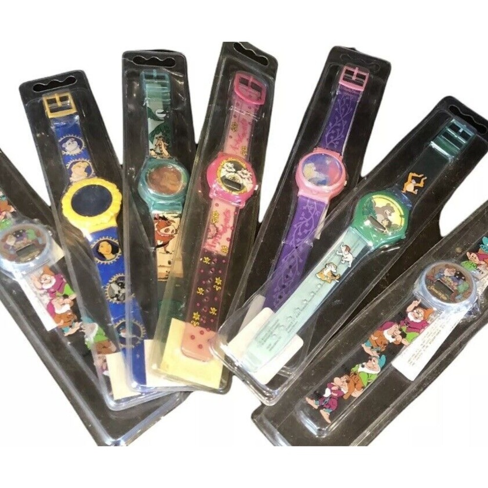 NEW OLD STOCK 90's Lot Of 7‎ SEALED Disney Movie Cartoon WATCHES